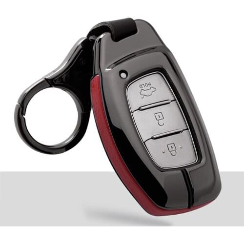 Zinc Alloy Leather Car Remote Key Case Cover Holder Keychain For HYUNDAI TUCSON IX35 SOLARIS i25 i30 MISTRA ACCENT Car Styling