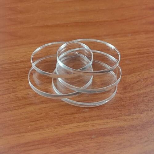 50mm/60mm/70mm /80mm no hole Round Acrylic Transparent Bases fit for Clay Tools Circle Transparent Acrylic Base for DIY designer
