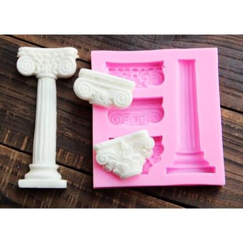 Hot Selling Roman Column Silicone Fondant Cake Decorating Tool Sugar Paste Baking Mould A1143