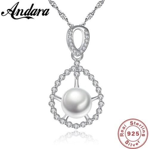 Fashion Pearl Pendant Necklaces for Women Wedding Party High Quality Jewelry 925 Sterling Silver Jewelry