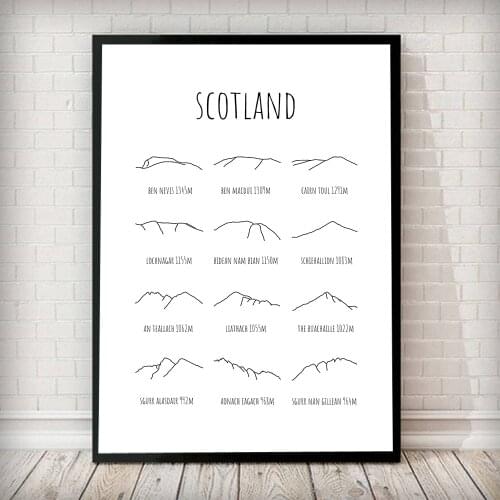 Wall Minimalist The Lakes Peak District Scotland Wall Art Canvas Painting Nordic Posters And Prints Wall Picture For Living Room