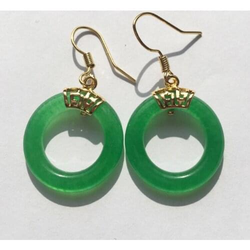 Natural Jade, Classical Jade Emperors Green Earpendant Jewelry free shipping