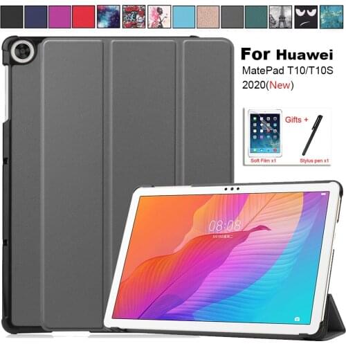 New For Huawei MatePad T10s Case, Slim PU Leather Stand Cover Protector Case For Huawei MatePad T10 Case AGS3-W00D/AL00/AGS3-L09