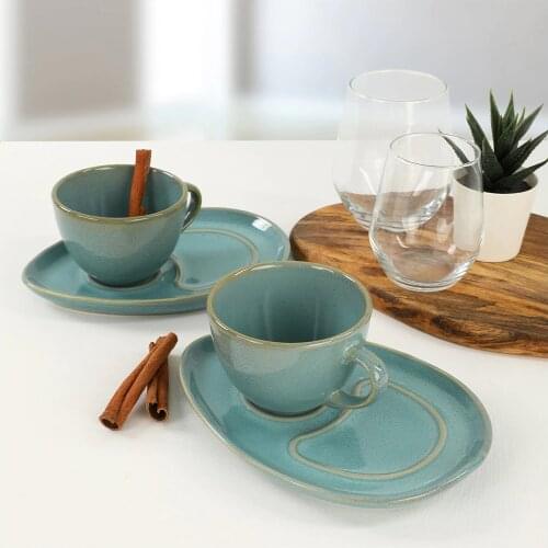 Ocean Drop Coffee Presentation Set 4 Pieces For 2 Persons