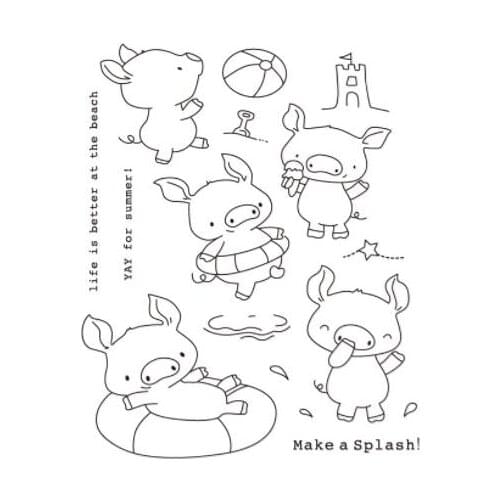 Pig Clear Silicone Stamp / seal for DIY Scrapbooking / Album Decorative Clear Stamp Sheets A187