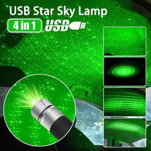 SALE Car Atmosphere Light USB Starry Sky Lamp Decoration Star Ceiling Projection Lamp Laser USB Roof Interior Car Ambient Light