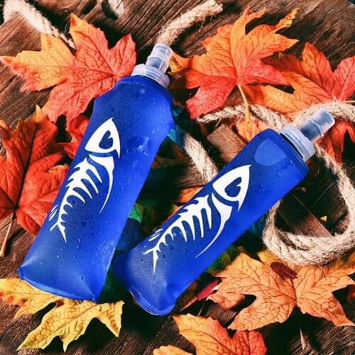 Sports Collapsible Folding Soft Flask Water Bag Water 500ML Pack Bladder Kettle Water Bottle Cup 250 Bottles / Hydration P0O2