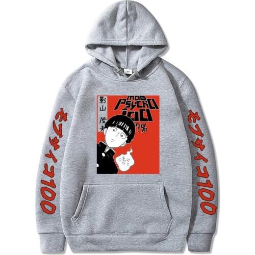 MOB PSYCHO 100 Anime Hoodies Man Women Hooded Sweatshirts Unisex Streetwear Couple Clothes Pullovers for Women Men