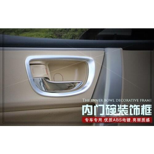 Higher star ABS chrome 4pcs car internal door handle decoration frame cover for Toyota Corolla 2014-2017