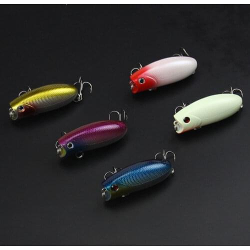1PCS 3D Eyes Lifelike Fishing Lure 5.5cm 10.6g 8# Hooks Pesca Fish Popper Lures Wobbler Isca Artificial Hard Bait Swimbait BP05