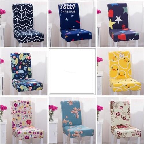 10PcsKitchen Chair Cover Dining Seat Cover Black Slipcover Chair Removable Furniture Covers Anti-Dust Spandex Chair Covers