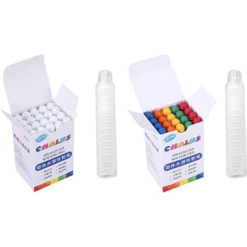 20Pcs Dustless White Drawing Chalk For School Education Chalks Stationary Office Supply