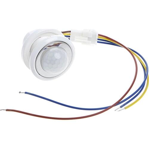 40mm LED PIR Detector Infrared Motion Sensor Switch with Time Delay Adjustable Dropshipping