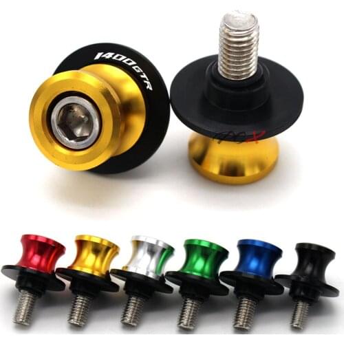 Motorcycle CNC Aluminum Swingarm Spools slider 10mm stand Screws For Kawasaki GTR1400 CONCOURS GTR 1400 2007-2016