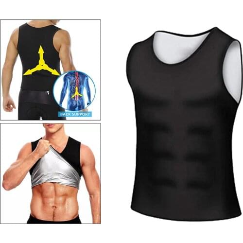 Men Waist Trainer Sweat Sauna Shapewear Vest Sweat Tank Tops Body Shaper Slimming Suits Underwear Compression Workout Shirt