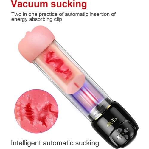 Hot Intelligent Automatic Sucking Interactive Voice Hands Free Male Masturbator Vagina Real Pussy Sex Toys for Men Sex Products