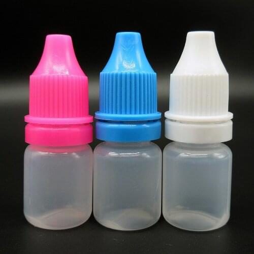 Hot sale plastic bottle 5ml LDPE material with tamper evident cap use to store or dispense for most liquid,100pcs/lot