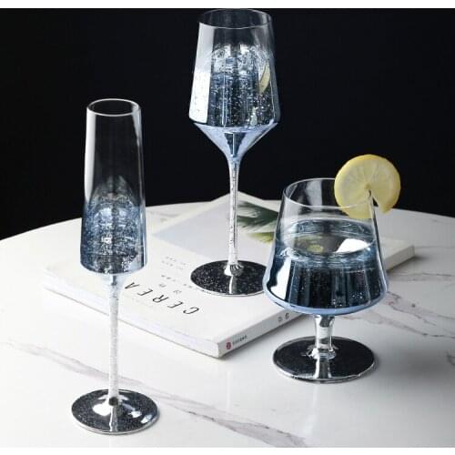 Creative colorful wine Glass water cup Whiskey champagne glass cups goblet beer glass wine glass wedding home Drinkware