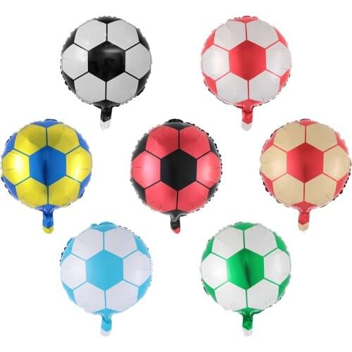 5/10pcs 18inch Foil Football Balloons Birthday Party Gifts for Boys Round Soccer Ballon Party Decoration Favors Kids Toys