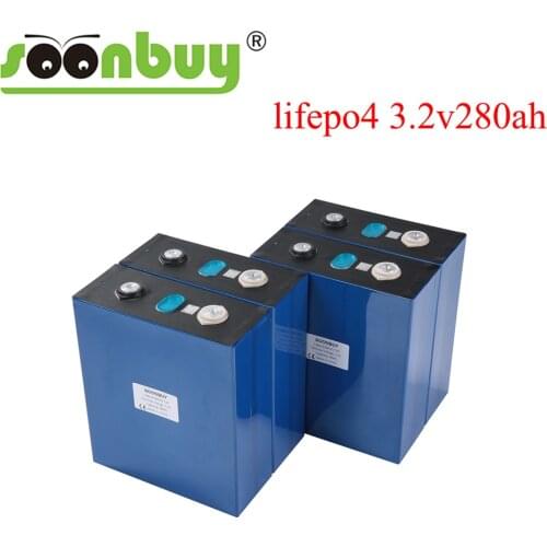 NEW 3.2V280AH LIFEPO4 battery new battery rechargeable battery RV SOLAR EV Marine EU US duty-free 24V300AH lithium iron