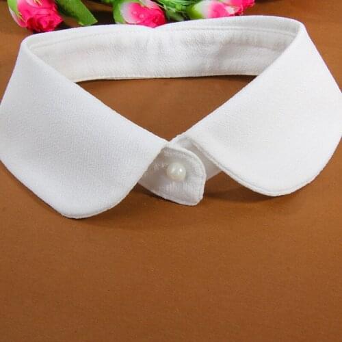 Fashion Korean-Style Chiffon Round Neck Fake Collars for Women Removalbe False Collar Blouse Vetido Clothes Detachable Collar
