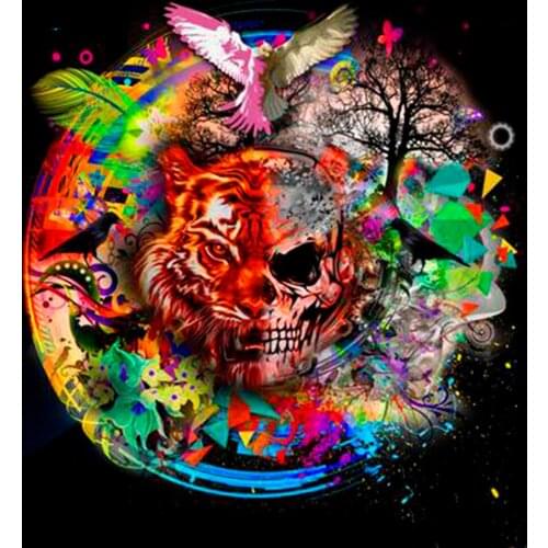 Kexinzu Full Square/Round Drill 5D DIY Diamond Painting "Cartoon skull" 3D Embroidery Cross Stitch 5D Home Decor C659