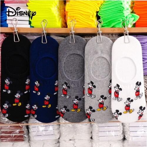 Disney Mens Socks Cartoon Sweet Mickey Mouse Pattern Cotton Socks Mens Large Size Casual Socks