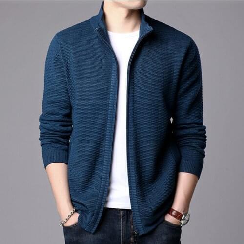 New Design Winter Autumn Warm Plus Size Zipper Thick Sweater Cardigan Men Sweatercoat