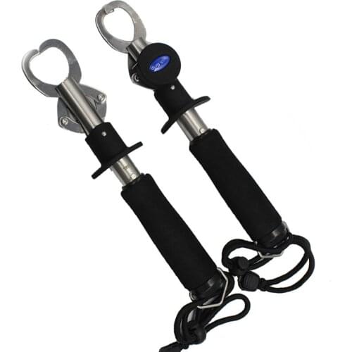 BaMMax Fishing Grip 24cm Portable Pliers Stainless Steel Fish Lip Gripper with weight scale and ruler Fishing Tackle Tool