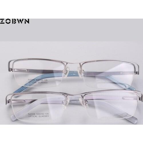 Mix wholesale Classic Optical Frame Men femininos Eyewear big size Prescription gafas Semi-Rimless Spectacles Oculos masculinos