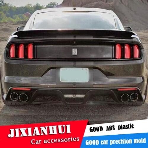 For Mustang Spoiler 2015-2018 Ford Mustang Spoiler GT WDK ABS plastic Material Car Rear Wing Color Rear Spoiler