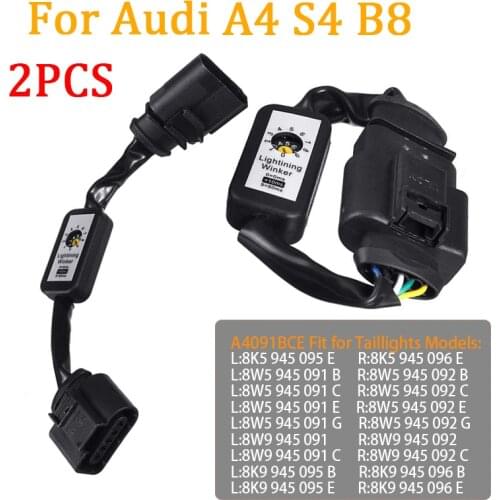2x Dynamic Turn Signal LED Taillight A4091BCE Add-on Module Cable Wire Harnes For Audi A4 S4 B8 2010-2019 Car Tail Light