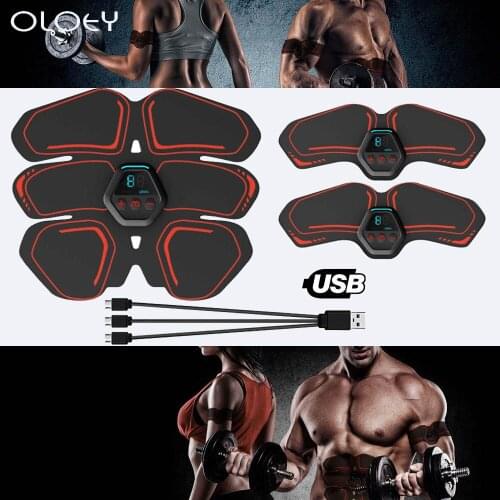 Gym EMS Muscle Electro Stimulator Electrostimulator Abdominal Electric Massager Training Apparatus Fitness Machine Building Body