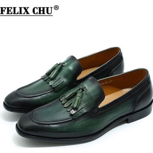 2019 Spring Autumn Fashion Casual Men Tassel Loafers Slip On Formal Wedding Party Footwear for Men Handmade Dress Shoes