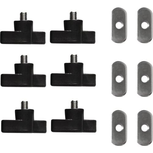 Marine 6 Pieces Stainless Steel Screws with Nuts for Kayak Track/ Rail Mounting Fishing Canoe Dinghy Inflatable Boat Accessories