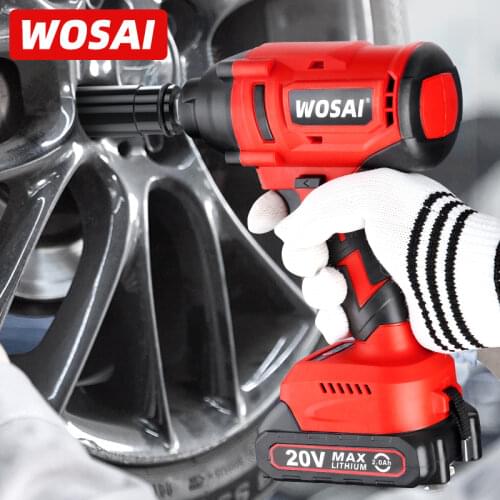 WOSAI 20V Electric Impact Wrench 600N.m Brushless Wrench Rechargeable 1/2 inch Li-ion Battery For Car Tires Cordless Power Tools
