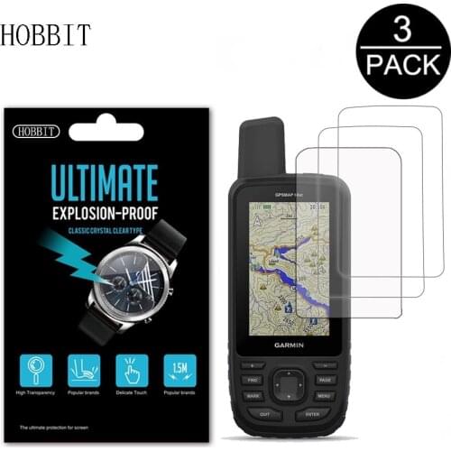 3Pack Clear LCD Shield Film Anti Scratch Screen Protector Cover for Garmin GPSMap 66S 66ST 66 Accessories Explosion Proof Guard