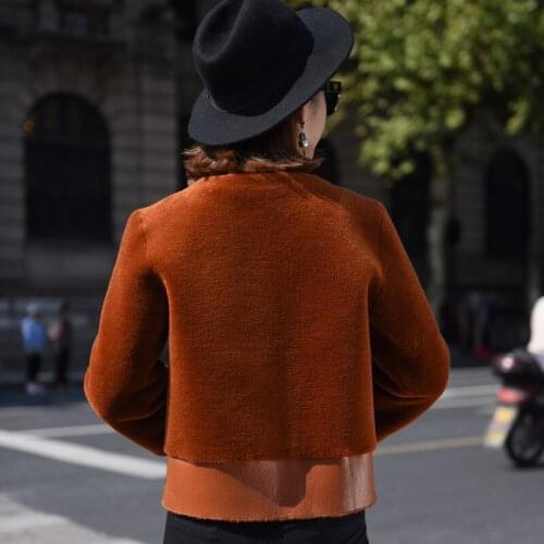 2020 Clothes Wool Coat Short Autumn Winter Women Korean Real Jacket Womens Fur Coats Y0004 KJ4242