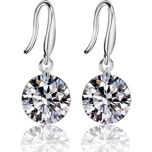 For Women New Fashion Women Earrings Ear Hook Imitated Crystal Rhinestone Earrings Women Jewelry Gifts 1 Pair