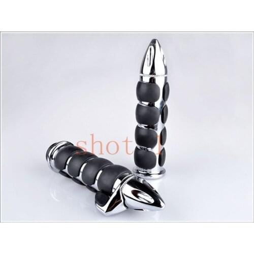 1"Chrome Handlebar Hand Grips w/Throttle Boss ForSuzuki Boulevard GSX GSX-R600 Kawasaki Vulcan 800 900 1500 Free shipping