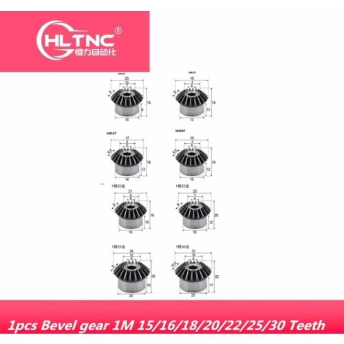 1pcs Bevel gear 1M 15/16/18/20/22/25/30 Teeth inner bore 6mm gear 90 degrees Transmission gear DIY carbon steel cnc machine