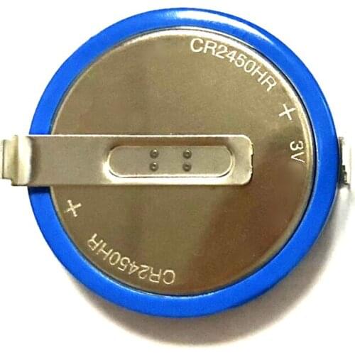 1PCS/LOT CR2450HR with pins 3V coin cell 2450HR 2450 High temperature resistance