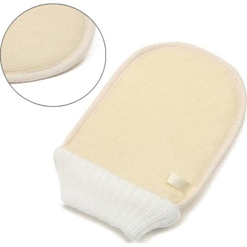1PC New Bathing Glove Beige Portable Massage Bath Glove Shower Scrubber Exfoliating Loofah Bath Towel Cheap Dropshipping