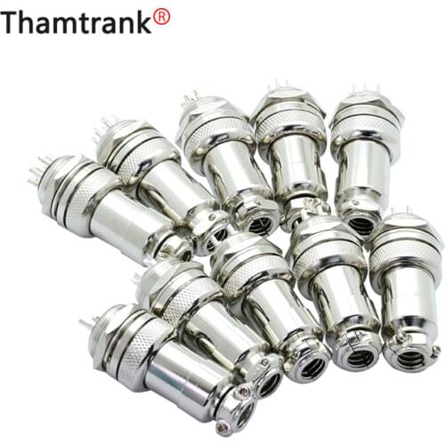 10pcs/lot GX16 Aviation Plug Jack Male / Female 2 3 4 5 6 7 8 9 10Pin 16mm L70-78 Circular Socket Panel XLR Wire Connector