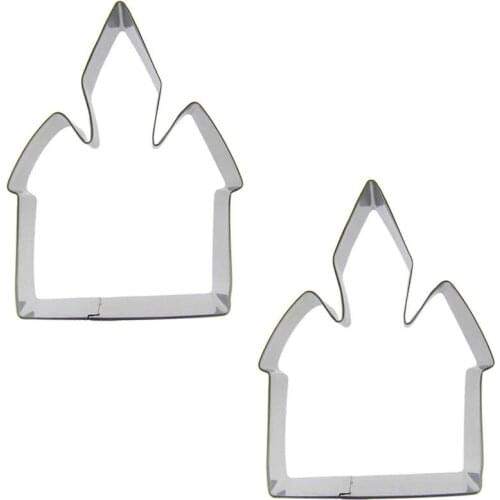 Magic house shape 2 piece biscuit cutting molds, baking tools, cake decorating soft candy tools