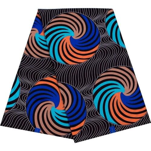 2019 Fashionable Colorful Pattern Print Pure Cotton African High Quality Ankara Veritable Real Wax Printed Fabric 6 Yards