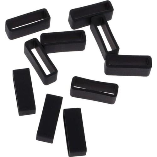 20mm 22mm 24m Silicone Ring Keeper Buckle Loop Holder for Samsung Garmin Amazfit Huawei Fossil Fitbit Watch Band Smartband Strap