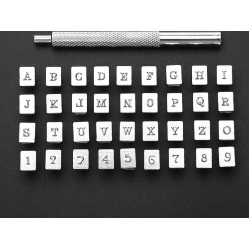 36pcs Steel Punch Tools Alphabet Letter Number Stamper Set Stamping Metal Leather Punching Tools DIY Leather Craft Tools