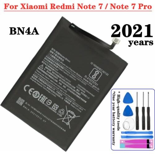 For Xiaomi Redmi Note 7 and Redmi Note 7 Pro High Quality Replacement Bateria 4000mAh Phone Battery BN4A Rechargeable Batteries