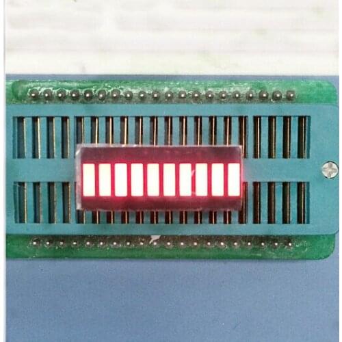 Free Ship 100pcs digital tube anode 25*10mm 10 Segment Red Digital Display Battery for DIY factory direct price